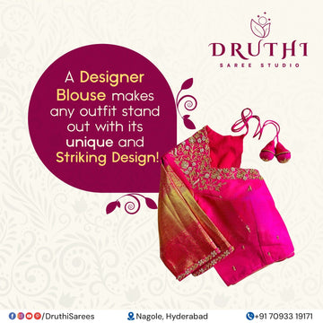 Perfecting Tradition with Style: Designer &amp; Bridal Blouses from Druthi Sarees, Nagole, Hyderabad