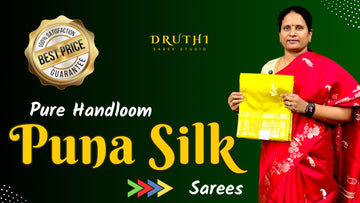 Puna Silk Sarees – Soft, Elegant &amp; Traditional Weaves at Druthi Sarees Nagole Hyderabad